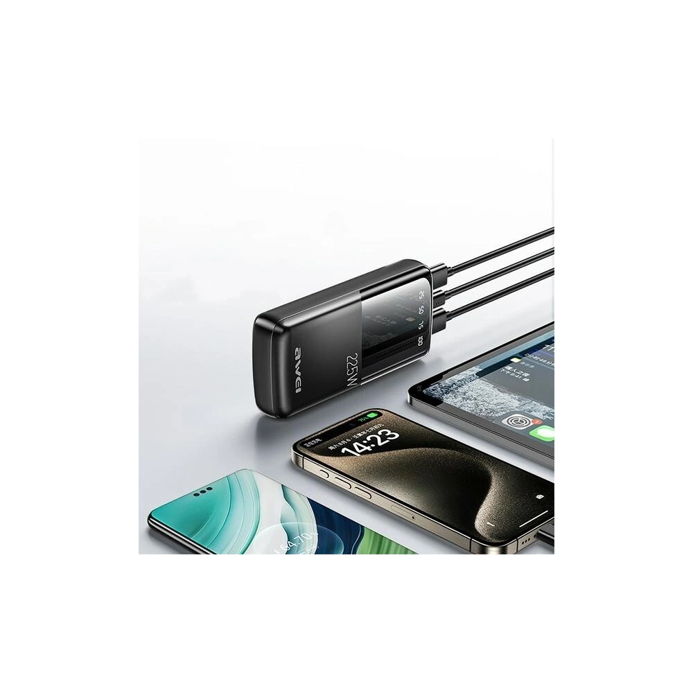 Powerbank AWEI P13K 20000mAh 22.5W Digital Display czarny/black