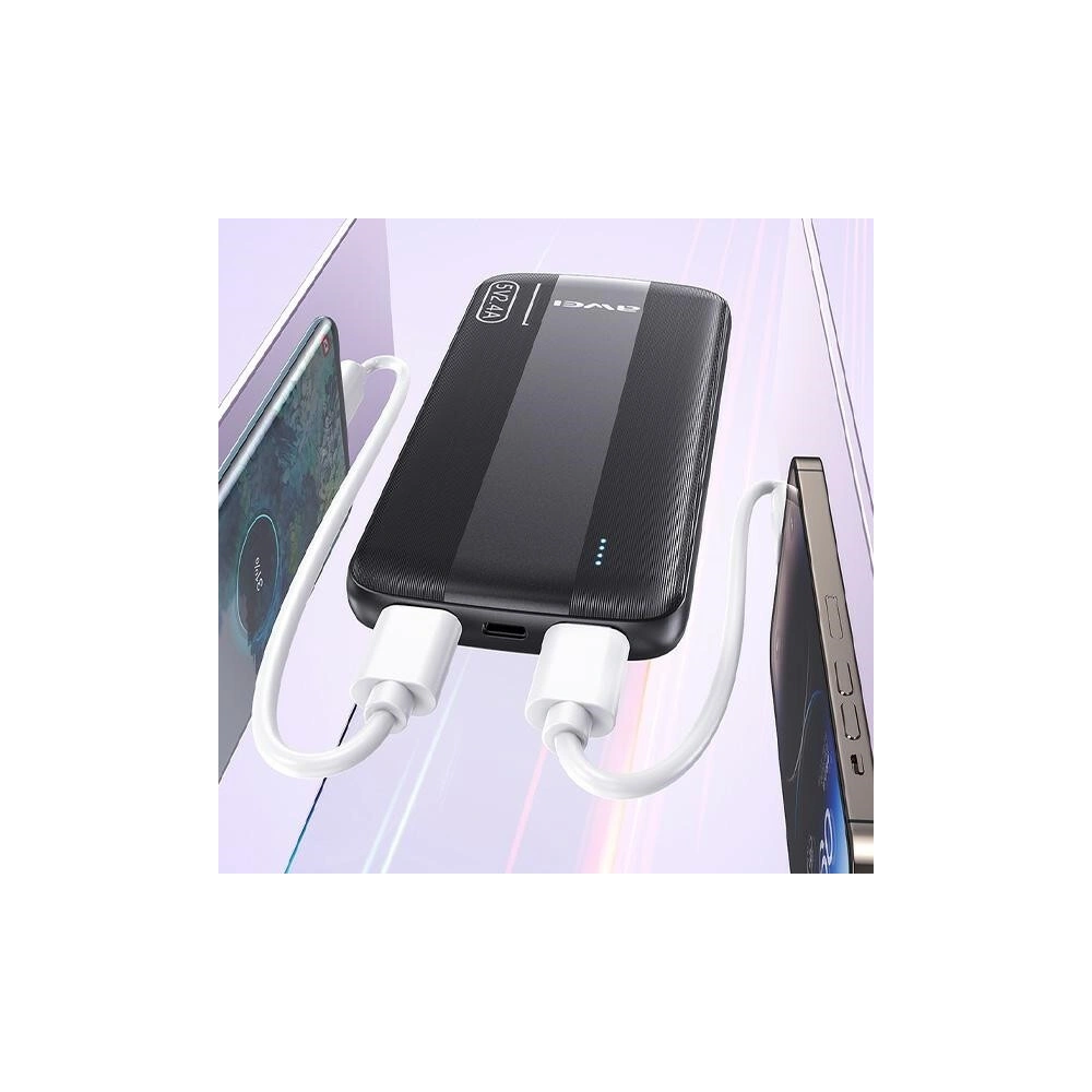 Powerbank AWEI P20K 10000mAh czarny/black