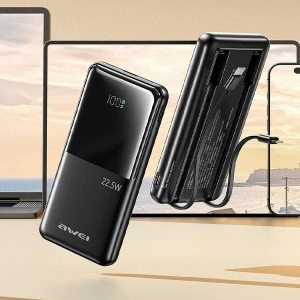 Kup Powerbank AWEI P76K 10000mAh 22.5W Digital Display czarny/black - AWEI202 - {ean13} - Sklep Home Screen
