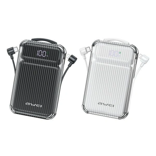 Kup AWEI P89K 10000mAh 38,5W powerbank fekete + USB-C / Lightning kábel - AWEI203 - {ean13} - Sklep Home Screen