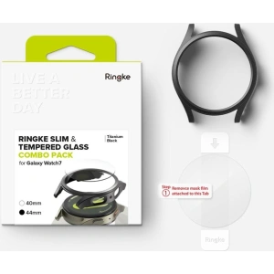 Kup Etui + sticlă Ringke Slim & Sticlă Temperată Galaxy Watch 7 44mm Titan Negru - RGK2001 - {ean13} - Sklep Home Screen