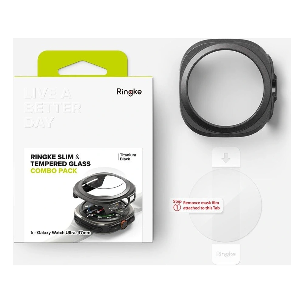 Etui + szkło Ringke Slim & Tempered Glass Galaxy Watch Ultra 47mm Titanium Black