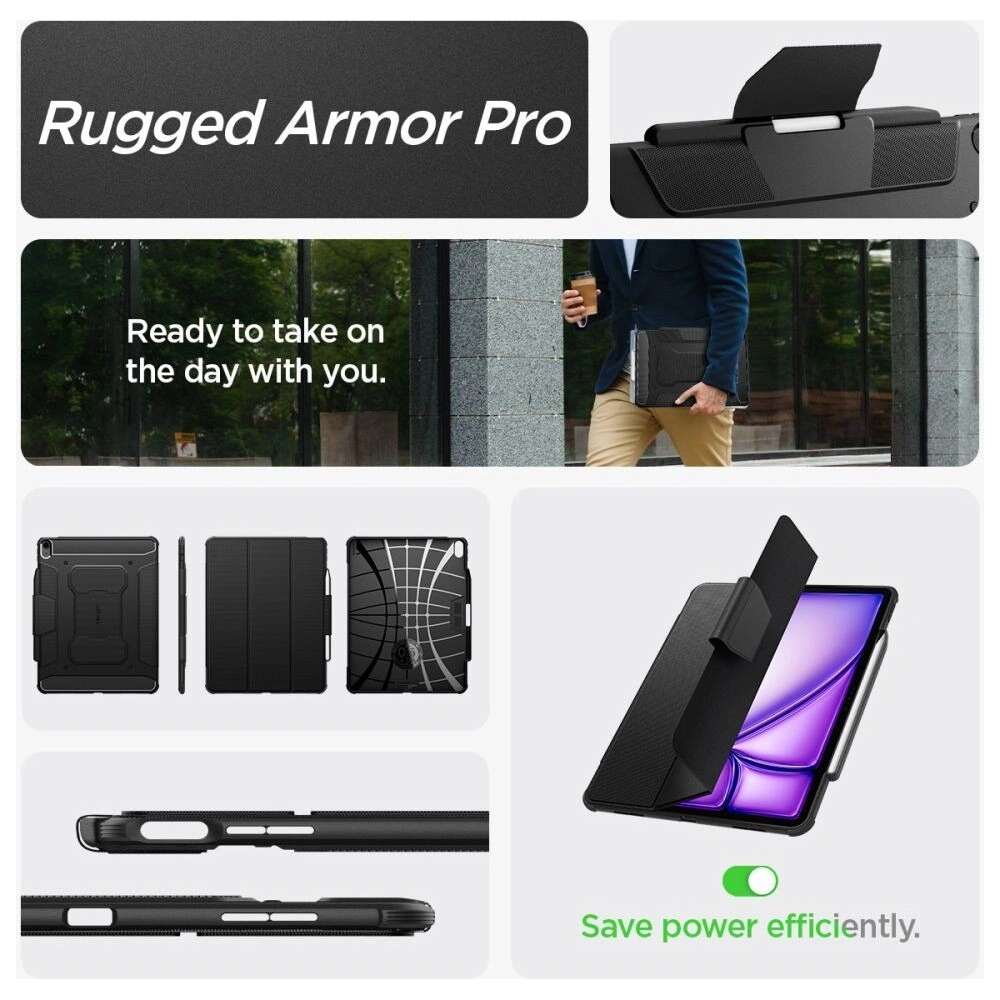 Etui Spigen Rugged Armor Pro Apple iPad Air 13" 2024 (6. generacji) Black