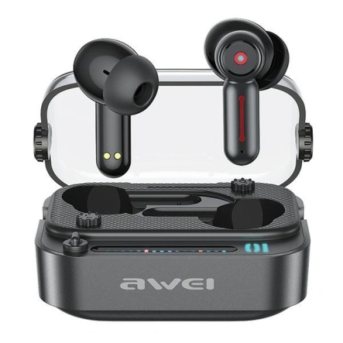 Kup Căști wireless in-ear AWEI T58 Bluetooth 5.3 ANC + stație de încărcare neagră/black - AWEI208 - {ean13} - Sklep Home Screen