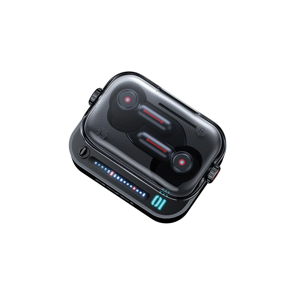 Słuchawki bezprzewodowe dokanałowe AWEI T58 Bluetooth 5.3 ANC + stacja dokująca czarny/black