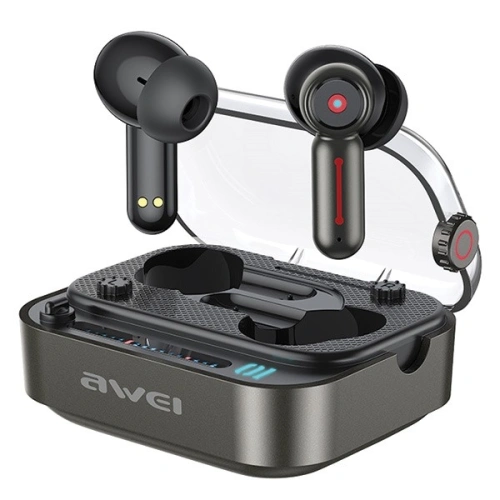 Kup Căști wireless in-ear AWEI T58 Bluetooth 5.3 ANC + stație de încărcare neagră/black - AWEI208 - {ean13} - Sklep Home Screen