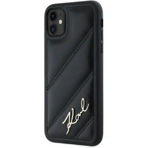 Kup Case Karl Lagerfeld KLHCN61PQDSMGK Apple iPhone 11 / XR Hardcase Diagonal Quilted Script schwarz/black - KLD2113 - {ean13} - Sklep Home Screen