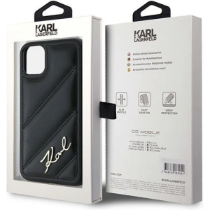 Kup Case Karl Lagerfeld KLHCN61PQDSMGK Apple iPhone 11 / XR Hardcase Diagonal Quilted Script schwarz/black - KLD2113 - {ean13} - Sklep Home Screen
