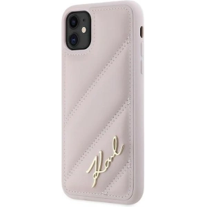 Kup Case Karl Lagerfeld KLHCN61PQDSMGP Apple iPhone 11 / XR Hardcase Diagonal Quilted Script rosa/pink - KLD2114 - {ean13} - Sklep Home Screen