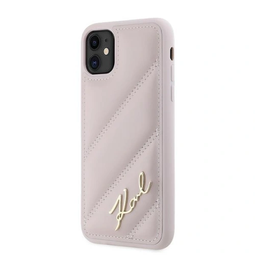 Buy Karl Lagerfeld KLHCN61PQDSMGP Apple iPhone 11 / XR hardcase Diagonal Quilted Script pink - KLD2114 - {ean13} - Home Screen Store Europe