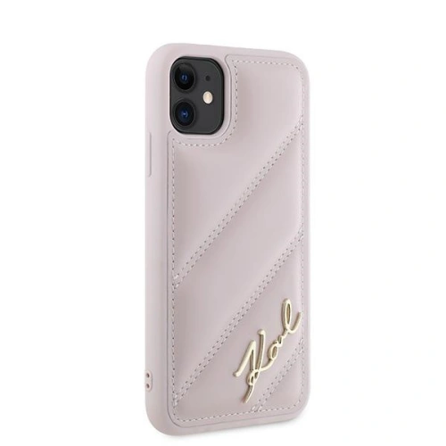 Buy Karl Lagerfeld KLHCN61PQDSMGP Apple iPhone 11 / XR hardcase Diagonal Quilted Script pink - KLD2114 - {ean13} - Home Screen Store Europe