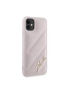 Kup Etui Karl Lagerfeld KLHCN61PQDSMGP Apple iPhone 11 / XR hardcase Diagonal Quilted Script różowy/pink - KLD2114 - {ean13} - Sklep Home Screen