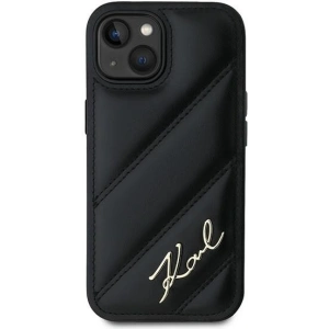 Kup Etui Karl Lagerfeld KLHCP13MPQDSMGK Apple iPhone 13 hardcase Diagonal Quilted Script czarny/black - KLD2116 - {ean13} - Sklep Home Screen