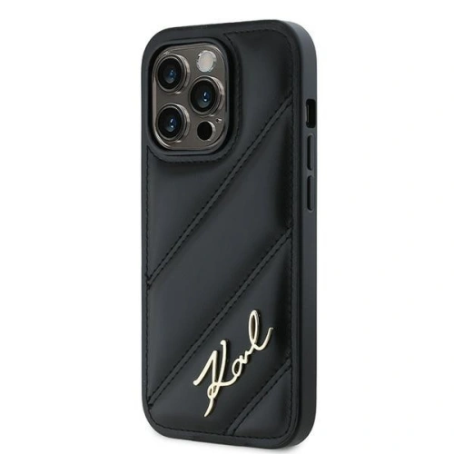 Kup Etui Karl Lagerfeld KLHCP13XPQDSMGK Apple iPhone 13 Pro Max hardcase Diagonal Quilted Script černý/black - KLD2117 - {ean13} - Sklep Home Screen