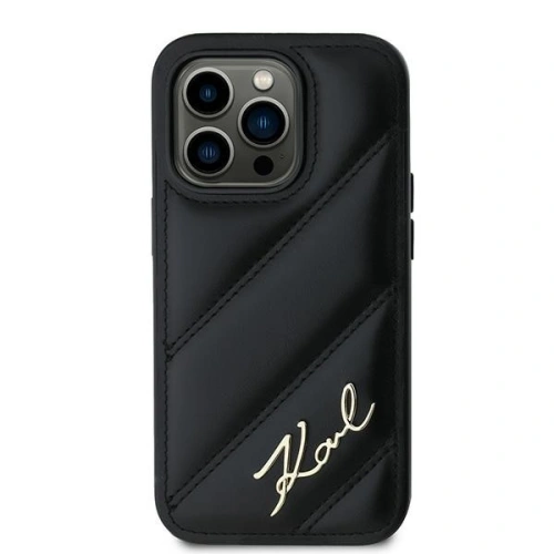 Kup Etui Karl Lagerfeld KLHCP13XPQDSMGK Apple iPhone 13 Pro Max hardcase Diagonal Quilted Script černý/black - KLD2117 - {ean13} - Sklep Home Screen