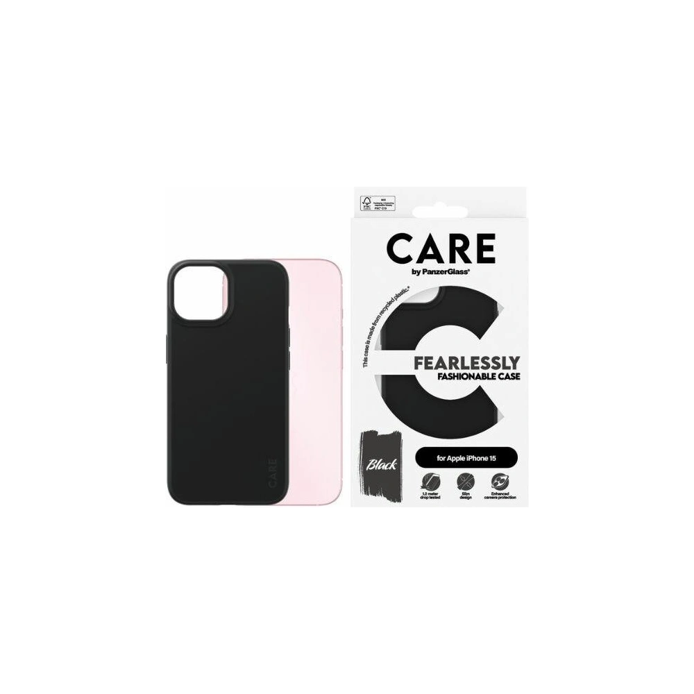Etui CARE by PanzerGlass Fearlessly Fashionable Case Apple iPhone 15/14/13 czarny/black