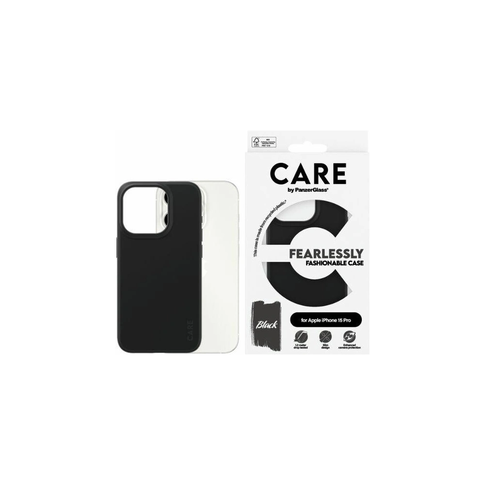 Etui CARE by PanzerGlass Fearlessly Fashionable Case Apple iPhone 15 Pro czarny/black