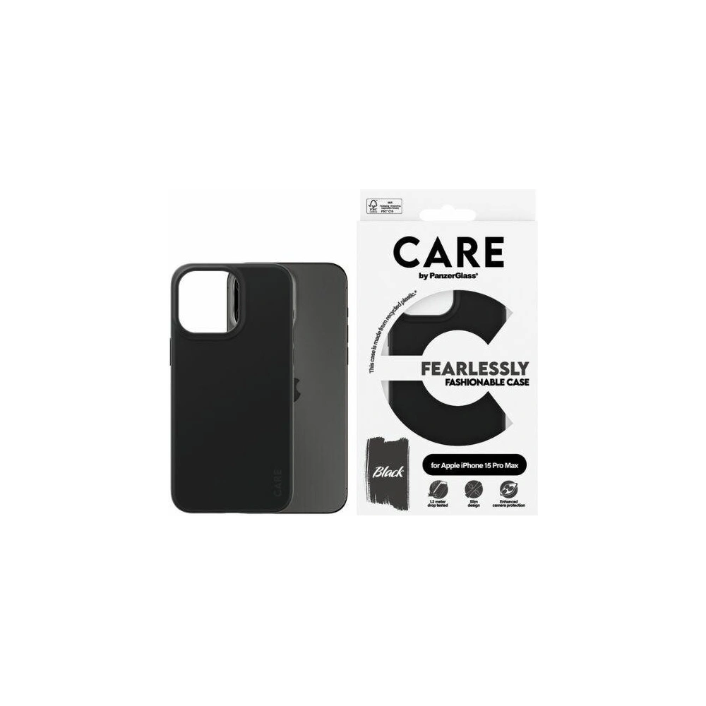 Etui CARE by PanzerGlass Fearlessly Fashionable Case Apple iPhone 15 Pro Max czarny/black