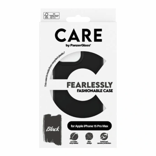 Kup Case CARE von PanzerGlass Furchtlos modisches Case Apple iPhone 15 Pro Max schwarz/black - PZG657 - {ean13} - Sklep Home Screen