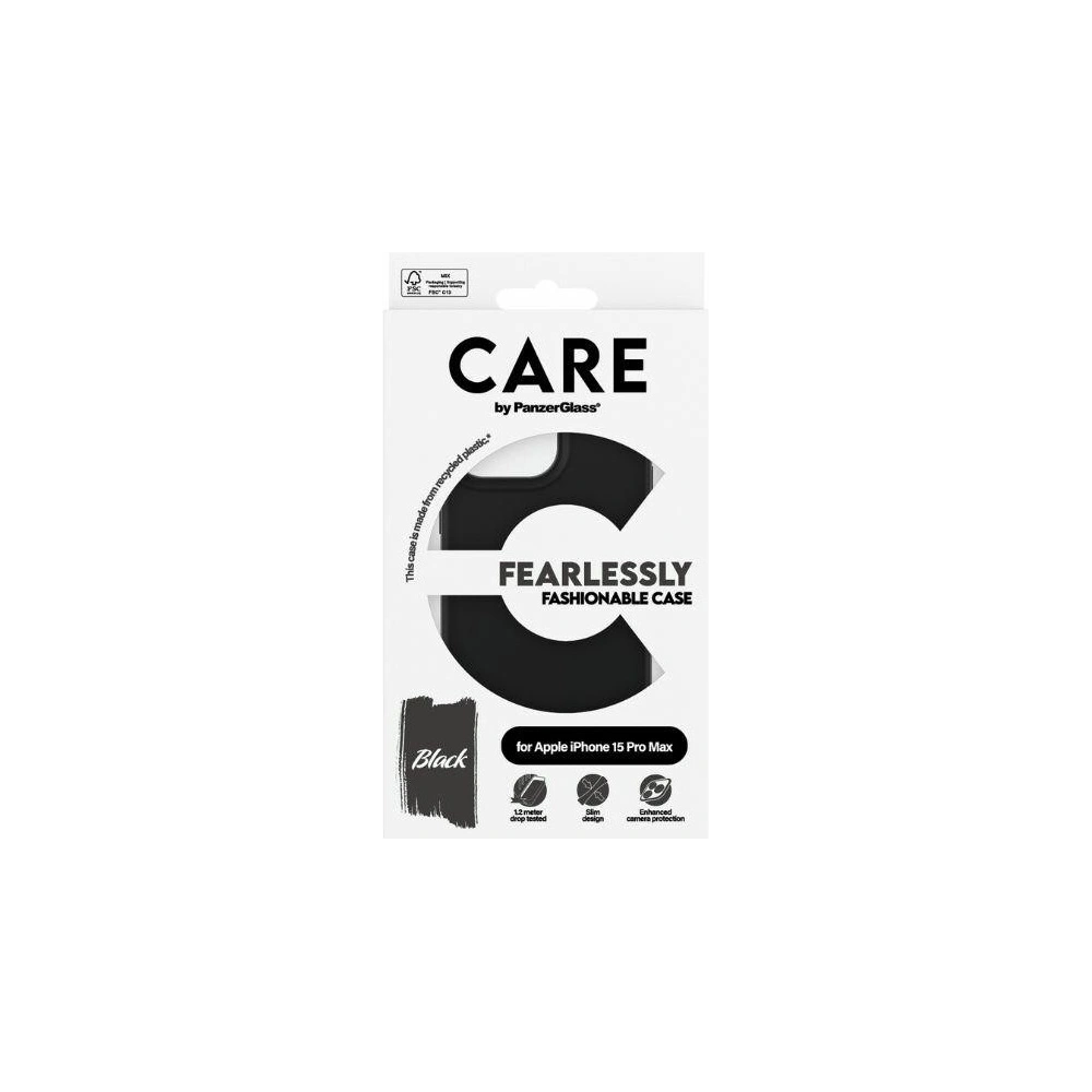 Etui CARE by PanzerGlass Fearlessly Fashionable Case Apple iPhone 15 Pro Max czarny/black