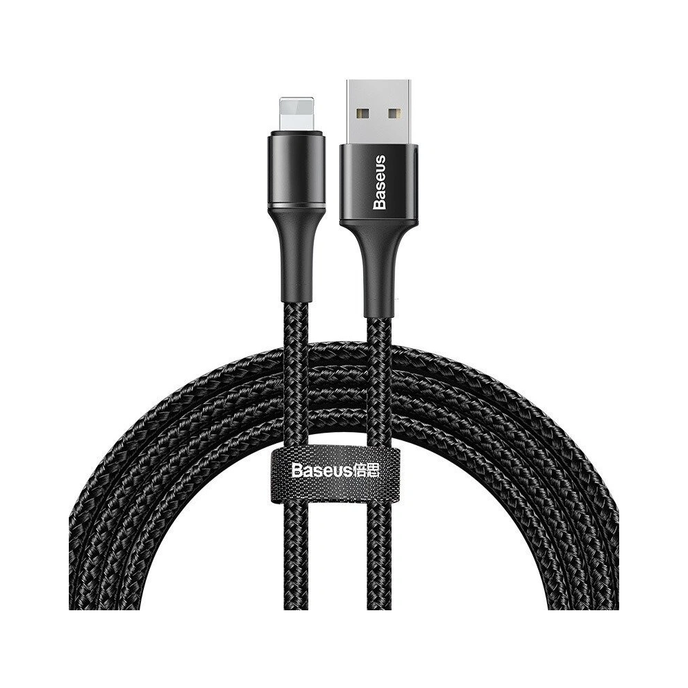 Kabel lightning z podświetleniem LED Baseus Halo 1.5A 2m (czarny)