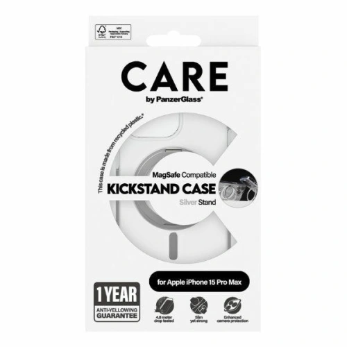Kup Etui CARE by PanzerGlass Kickstand Case Apple iPhone 15 Plus / 14 Plus MagSafe srebrny/silver - PZG659 - {ean13} - Sklep Home Screen