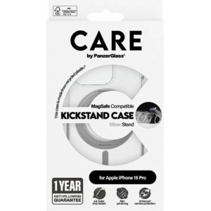 Kup Etui CARE by PanzerGlass Kickstand Case Apple iPhone 15 Pro MagSafe srebrny/silver - PZG660 - {ean13} - Sklep Home Screen