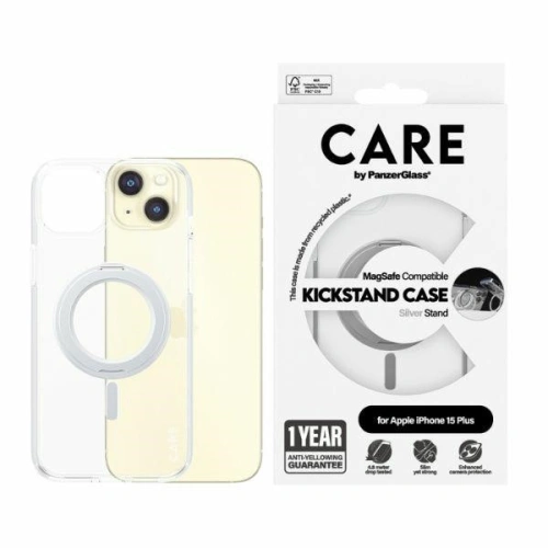 Kup Etui CARE by PanzerGlass Kickstand Case Apple iPhone 15 Pro Max MagSafe srebrny/silver - PZG661 - {ean13} - Sklep Home Screen