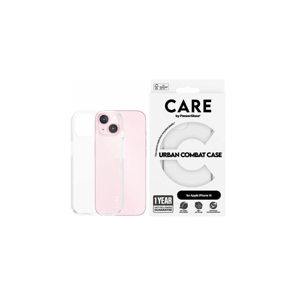 Etui CARE by PanzerGlass Urban Combat Case Apple iPhone 15/14/13 przezroczysty/transparent