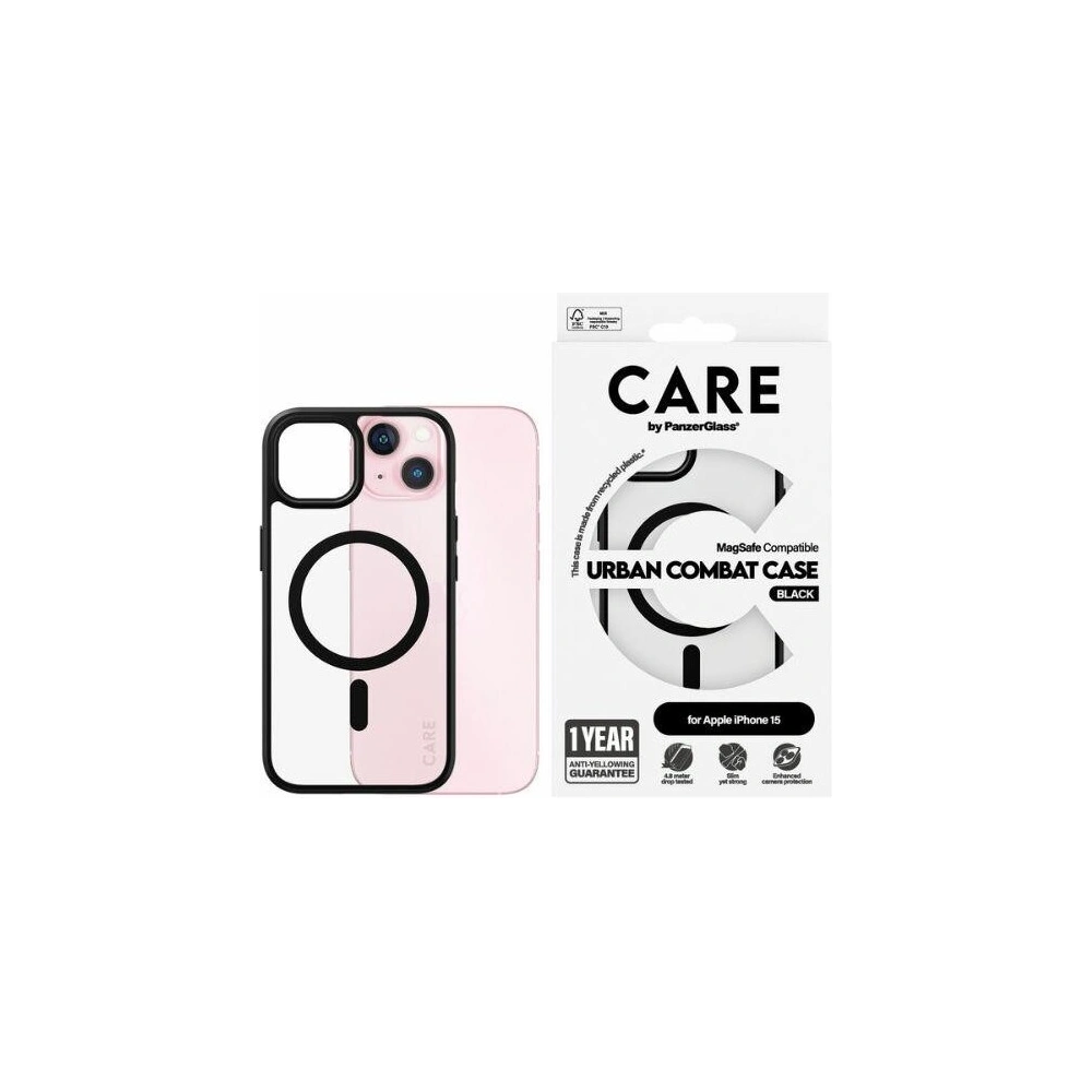 Etui CARE by PanzerGlass Urban Combat Case Apple iPhone 15/14/13 MagSafe czarny/black