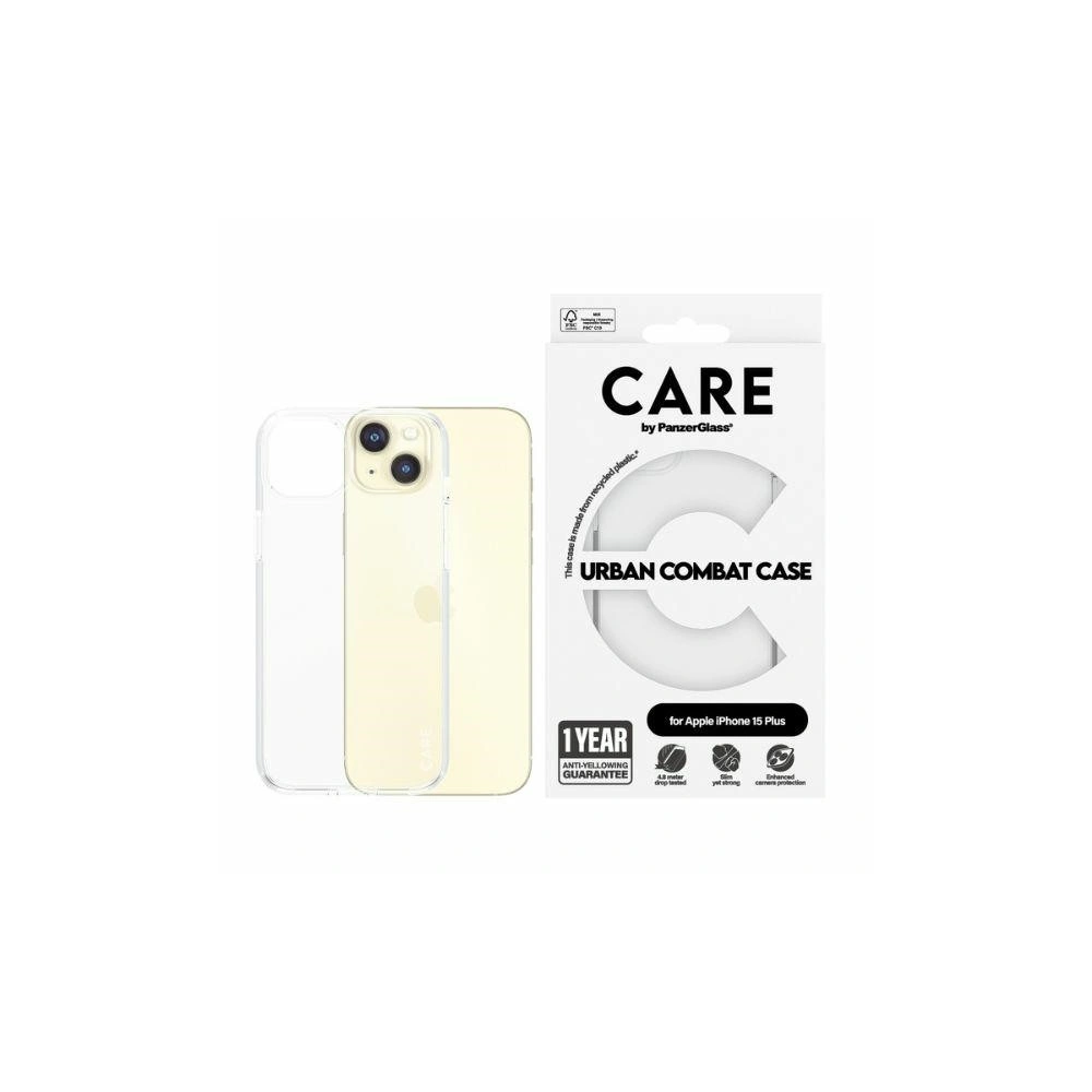 Etui CARE by PanzerGlass Urban Combat Case Apple iPhone 15 Plus / 14 Plus przezroczysty/transparent