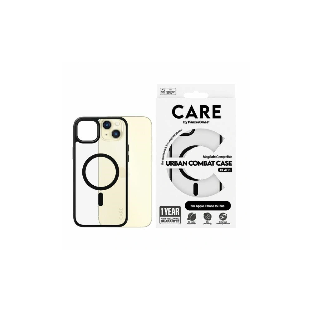 Etui CARE by PanzerGlass Urban Combat Case Apple iPhone 15 Plus / 14 Plus MagSafe czarny/black