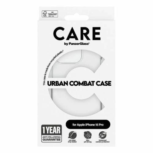 Kup Etui CARE by PanzerGlass Urban Combat Case Apple iPhone 15 Pro transparent/transparent - PZG672 - {ean13} - Sklep Home Screen