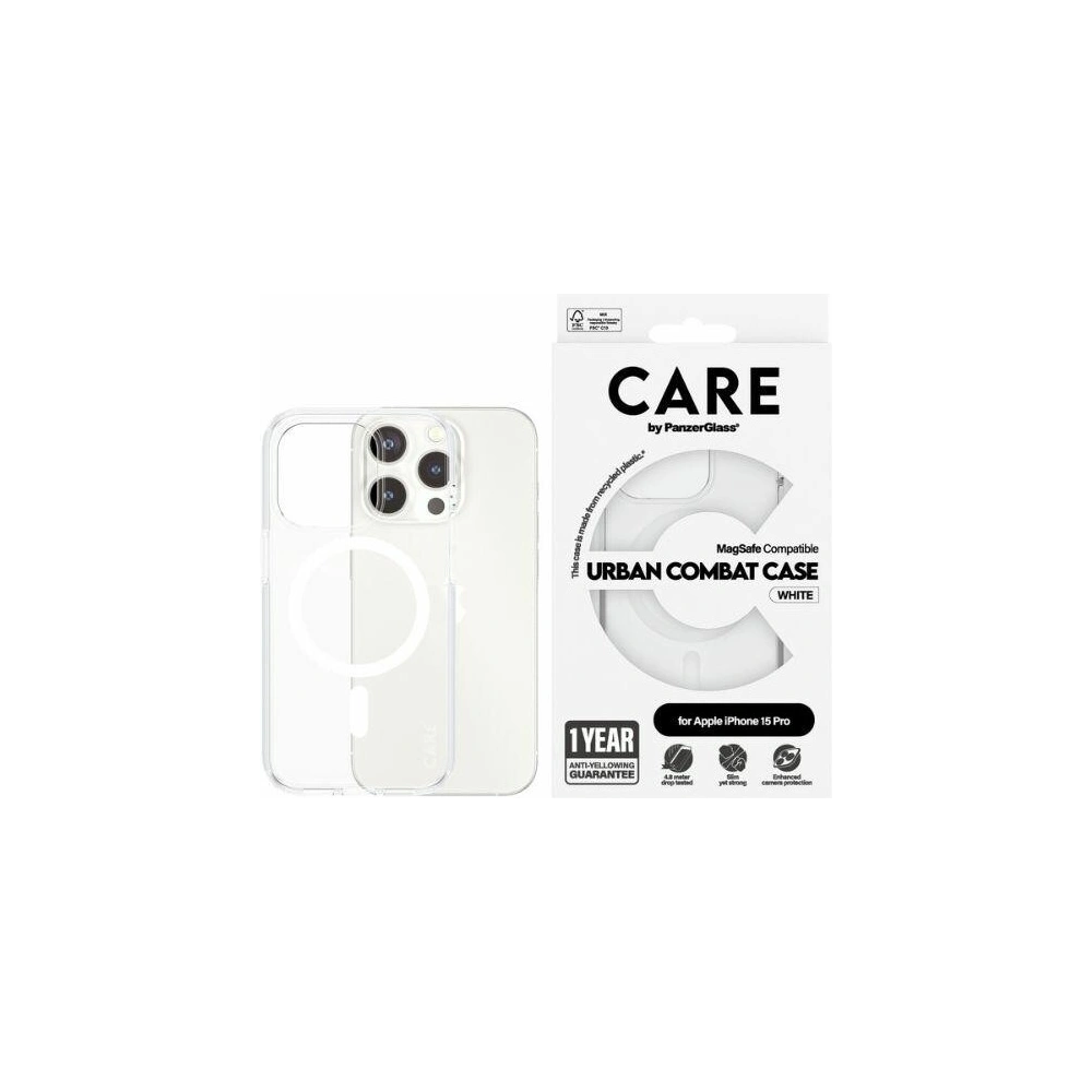 Etui CARE by PanzerGlass Urban Combat Case Apple iPhone 15 Pro MagSafe biały/white