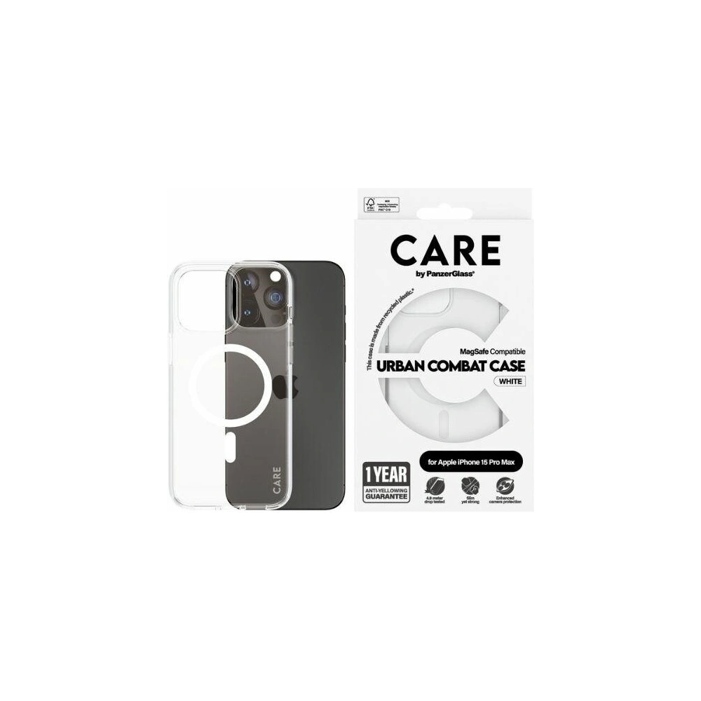 Etui CARE by PanzerGlass Urban Combat Case Apple iPhone 15 Pro Max MagSafe biały/white