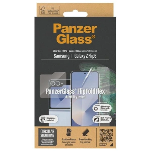Kup Zestaw folia + szkło PanzerGlass Bundle 2in1 Samsung Galaxy Z Flip6 Screen Protector Ultra Wide-Fit + TPU Classic Fit - PZG678 - {ean13} - Sklep Home Screen