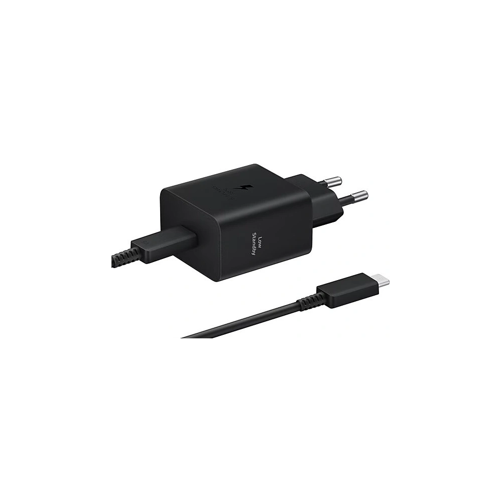 Ładowarka sieciowa Samsung EP-T4511XBEGEU USB-C PD 45W + kabel USB-C / USB-C 3A 1.8m Super Fast Charge czarny/black