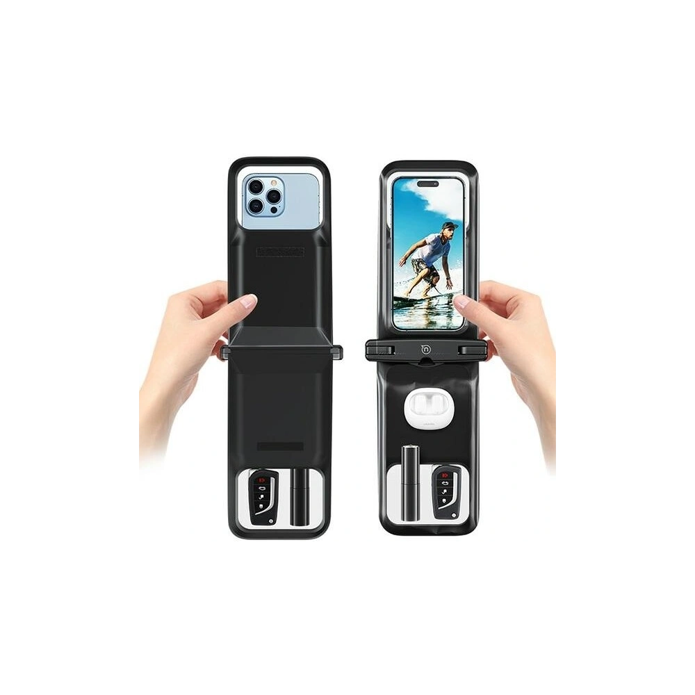 Uniwersalne podwójne etui wodoodporne 6.7" USAMS IP68 biały/white