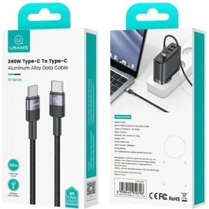 Kup Kabel USAMS USB-C / USB-C 240W 1.2m SY Series tarnish - USA1141 - {ean13} - Sklep Home Screen