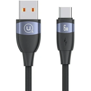USAMS U85 USB-A / USB-C 6A 1.2m Fast Charging black