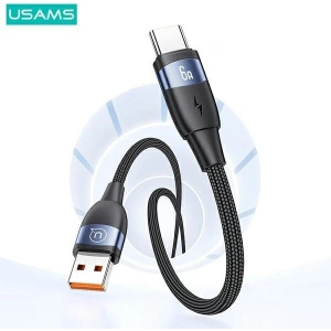 USAMS U85 USB-A / USB-C 6A 2m Fast Charging black
