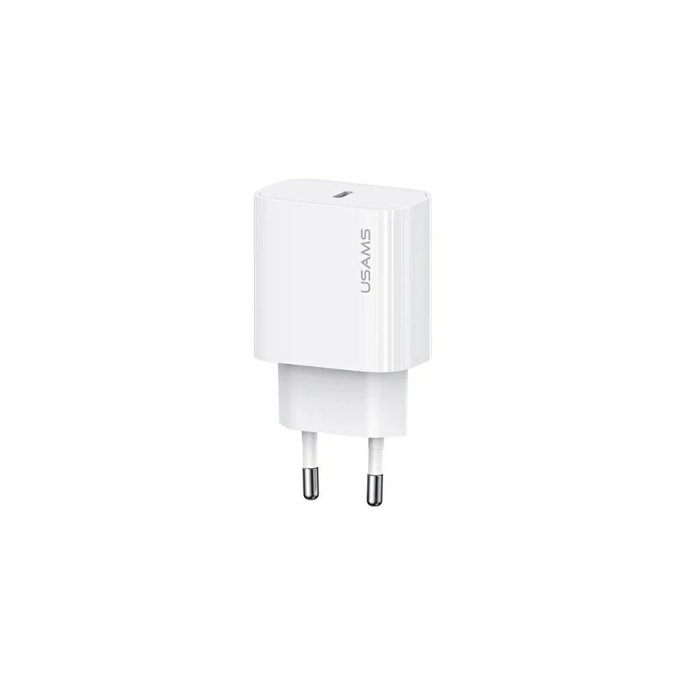 Ładowarka sieciowa USAMS CC226 T65 PD 20W Fast Charging + kabel USB-C / USB-C 60W biały/white