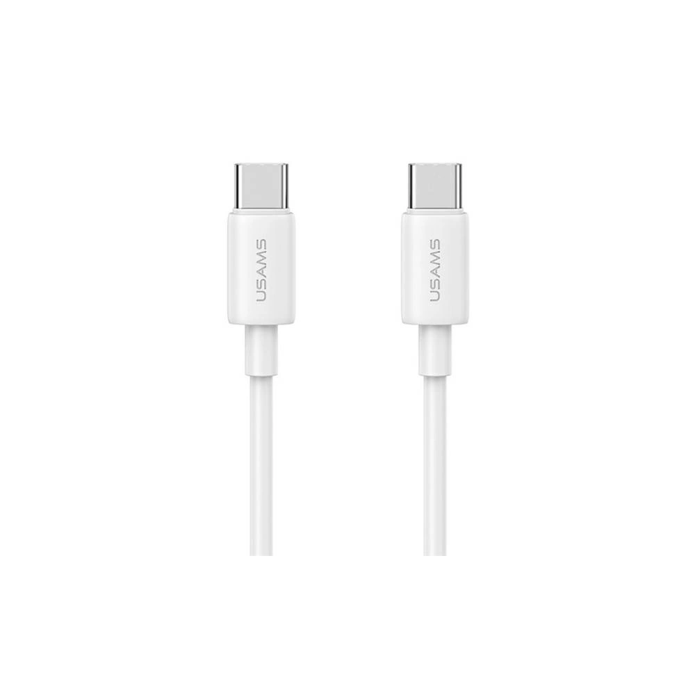 Ładowarka sieciowa USAMS CC226 T65 PD 20W Fast Charging + kabel USB-C / USB-C 60W biały/white