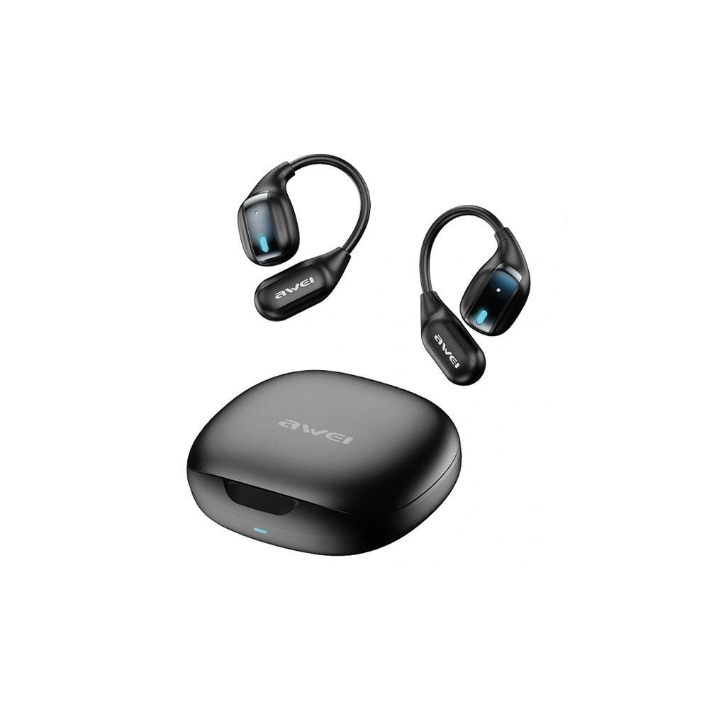Słuchawki bezprzewodowe AWEI TZ12 Bluetooth 5.4 + stacja dokująca czarny/black