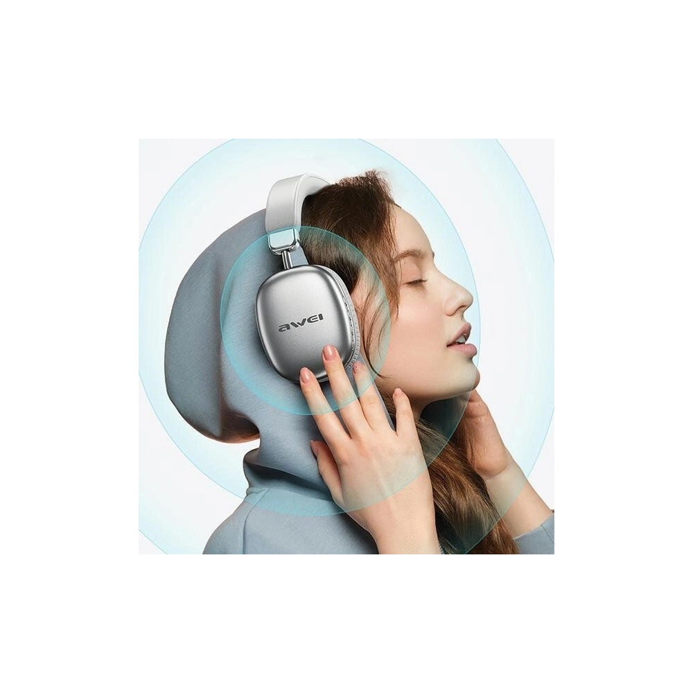 Słuchawki bezprzewodowe nauszne AWEI AT7 Bluetooth czarny/black