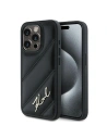 Etui Karl Lagerfeld KLHCP14SPQDSMGK Apple iPhone 14 / 15 / 13 hardcase Diagonal Quilted Script fekete/black