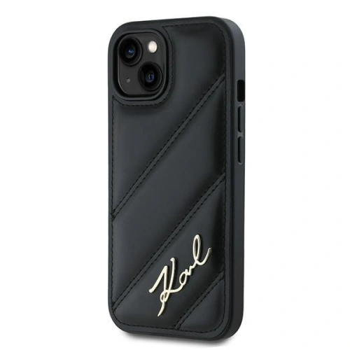 Kup Etui Karl Lagerfeld KLHCP14SPQDSMGK Apple iPhone 14 / 15 / 13 hardcase Diagonal Quilted Script černý/black - KLD2120 - {ean13} - Sklep Home Screen