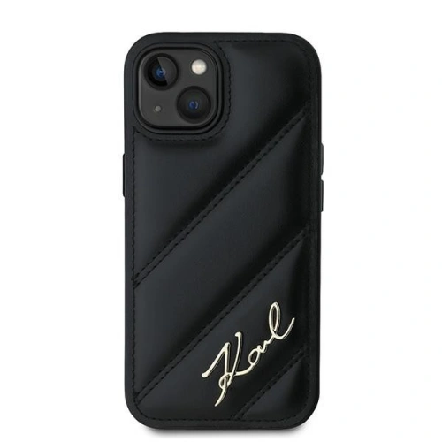 Kup Etui Karl Lagerfeld KLHCP14SPQDSMGK Apple iPhone 14 / 15 / 13 hardcase Diagonal Quilted Script černý/black - KLD2120 - {ean13} - Sklep Home Screen