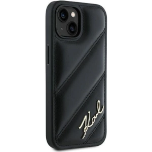 Kup Etui Karl Lagerfeld KLHCP14SPQDSMGK Apple iPhone 14 / 15 / 13 hardcase Diagonal Quilted Script fekete/black - KLD2120 - {ean13} - Sklep Home Screen