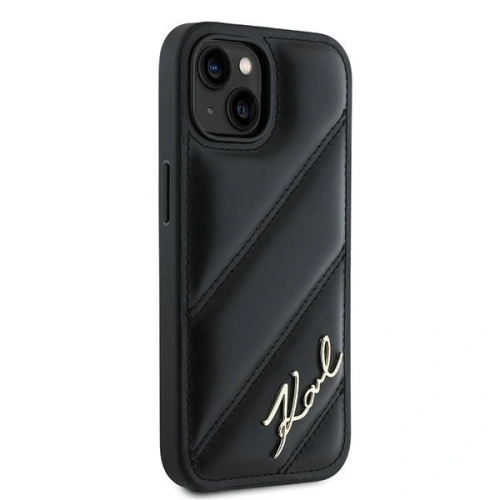 Kup Etui Karl Lagerfeld KLHCP14SPQDSMGK Apple iPhone 14 / 15 / 13 hardcase Diagonal Quilted Script černý/black - KLD2120 - {ean13} - Sklep Home Screen